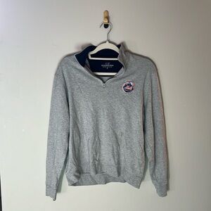 gray mets quarter zip